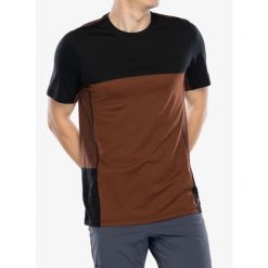Koszulka na rower męska Smartwool Mountain Bike Short Sleeve Jersey. Brązowe t-shirty sportowe męskie Smartwool, m, z jersey, bez ramiączek, rowerowe. Za 358.01 zł.