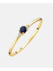 Revoni Złoty pierścionek z diamentami i szafirem rozmiar: 52. Niebieskie pierścionki damskie Revoni, z diamentem, złote. Za 913.99 zł.