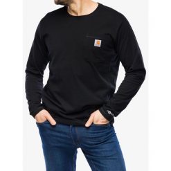 Koszulka z długim rękawem męska Carhartt Force Flex Pocket T-Shirt L/S. Czarne koszulki męskie z długim rękawem Carhartt, l, bez wzorów, bez kołnierzyka. Za 156.99 zł.