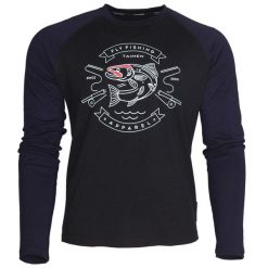 Koszulka merino Taimen Kerulen - Midnight/Black. Czarne koszulki męskie z długim rękawem TAIMEN, l, z materiału. Za 249.99 zł.