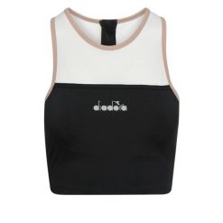 Top damski DIADORA L. SNUG CROP TOP BE ONE. Czarne topy damskie Diadora, l, bez wzorów, bez ramiączek. Za 39.99 zł.