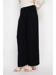 Le Jardin du Lin Spodnie w kolorze czarnym rozmiar: 42. Czarne spodnie materiałowe damskie Le jardin du lin, bez wzorów, z materiału, z podwyższonym stanem. Za 108.99 zł.