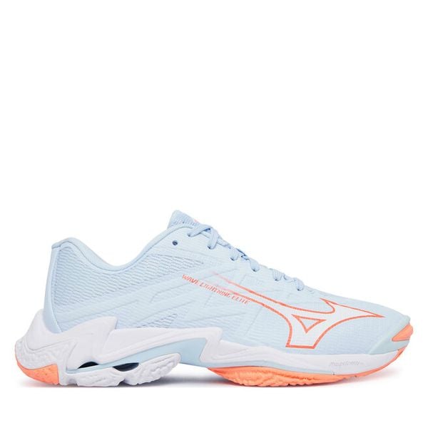 Buty halowe Mizuno. Niebieskie buty sportowe na co dzień damskie Mizuno, bez wzorów, mizuno wave. Za 689.99 zł.