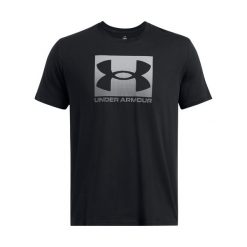 T-shirt Under Armour Boxed. Czarne t-shirty męskie Under Armour, m, bez wzorów, bez kołnierzyka. Za 109.00 zł.