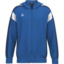 Kurtka treningowa Erima Celebrate 125 z kapturem niebieska. Białe kurtki damskie Erima, bez wzorów, sportowe, z kapturem. Za 343.99 zł.