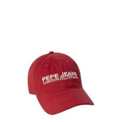 Czapka z daszkiem Pepe Jeans Steven Cap. Czerwone czapki męskie Pepe Jeans, bez wzorów, z jeansu. W wyprzedaży za 106.50 zł.