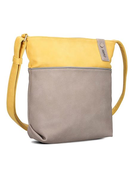 Zwei Torebka w kolorze żółto-szarym - 29 x 27 x 8 cm rozmiar: onesize. Szare torebki klasyczne damskie Zwei, bez wzorów, z materiału, bez dodatków. Za 217.53 zł.