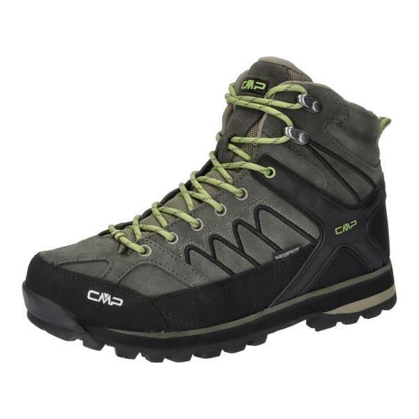 Buty trekkingowe CMP Moon waterprof. Zielone buty trekkingowe męskie CMP, z gumy, bez zapięcia. Za 510.20 zł.