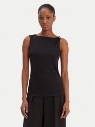 HUGO Top Dastasy 50555782 Czarny Regular Fit. Czarne topy damskie Hugo, m, bez wzorów, z wiskozy, bez ramiączek. Za 499.99 zł.