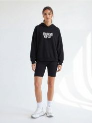 Bluza z kapturem z nadrukiem Brooklyn Nets NBA - szary. Szare bluzy z kapturem damskie Sinsay, l. Za 59.99 zł.
