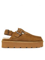 Clarks Sandały Meare Easy Mid 26329387 Brązowy. Brązowe sandały damskie Clarks, bez wzorów, bez obcasa, na płaskiej podeszwie. Za 569.99 zł.