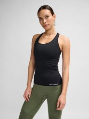 Damski tank top Hummel hmlclea top. Czarne topy sportowe damskie HUMMEL, l, bez wzorów, z dzianiny, bez ramiączek. Za 246.00 zł.
