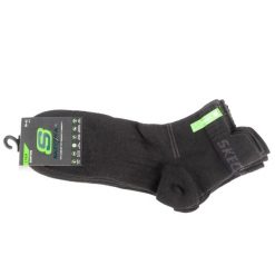 Skarpetki sportowe dla dorosłych 3PPK Bamboo Mesh Quarter Socks. Czarne skarpetki damskie Skechers, bez wzorów, z elastanu. Za 59.99 zł.