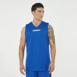 Damska Koszulka Bez Rękawów Biegowa Oddychająca Niebieska Portland. Niebieskie topy sportowe damskie Legea, xl, bez wzorów, z bawełny, bez ramiączek. Za 64.00 zł.