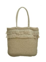 BLE Shopper bag w kolorze beżowym - 48 x 46 x 10 cm rozmiar: onesize. Brązowe shopper bag damskie BLE, bez wzorów, z materiału, na ramię, bez dodatków. Za 56.45 zł.