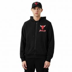 Męska kurtka sportowa New Era Chicago Bulls Czarny. Czarne kurtki treningowe męskie New Era, m, bez wzorów, z bawełny. Za 203.55 zł.