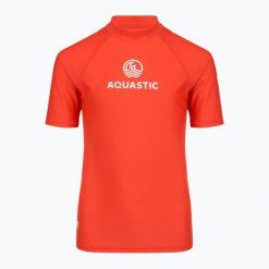 Koszulka dziecięca AQUASTIC Rimos UV 50+ UPF. Brązowe koszulki dziewczęce AQUASTIC, s, bez wzorów, z elastanu, bez ramiączek. Za 69.99 zł.