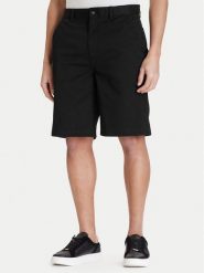 Calvin Klein Jeans Szorty materiałowe 90s LV04RD603G Czarny Baggy Fit. Czarne szorty męskie Calvin Klein Jeans, z bawełny, bez kołnierzyka. Za 409.99 zł.