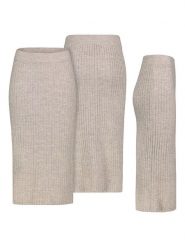 Sublevel Spódnica w kolorze jasnoszarym rozmiar: L. Szare spódniczki damskie Sublevel, l, bez wzorów, prążkowane, z podwyższonym stanem, midi. Za 96.14 zł.