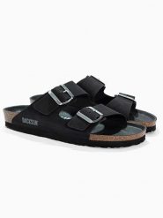 BACKSUN Klapki "Bali" w kolorze czarnym rozmiar: 38. Czarne klapki damskie Backsun, bez wzorów, bez obcasa. Za 130.99 zł.