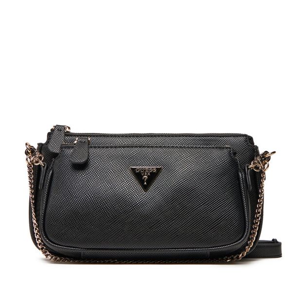 Torebka Guess. Czarne listonoszki damskie Guess, z aplikacjami, bez dodatków. Za 339.99 zł.