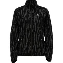 Kurtka do biegania damska Odlo Jacket ESSENTIAL LIGHT PRINT. Czarne kurtki damskie Odlo, bez wzorów, bez kaptura. W wyprzedaży za 300.00 zł.