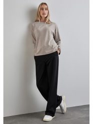 Street One Sweter w kolorze beżowym rozmiar: 40. Brązowe swetry klasyczne damskie Street One, ze splotem, bez kołnierzyka. Za 127.35 zł.