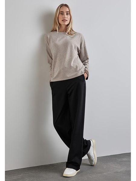 Street One Sweter w kolorze beżowym rozmiar: 40. Brązowe swetry klasyczne damskie Street One, ze splotem, bez kołnierzyka. Za 139.87 zł.
