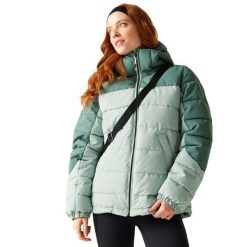Pikowana Kurtka Damska Aldthorn. Zielone kurtki damskie Regatta, m, bez wzorów, z materiału, z kapturem. Za 166.99 zł.