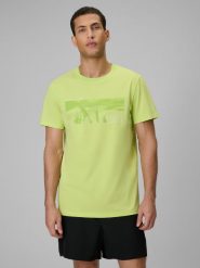 T-shirt reagular z nadrukiem męski 4F 4FWSS26TTSHM3035. Niebieskie t-shirty męskie 4f, m, bez wzorów, z bawełny, bez kołnierzyka. Za 59.99 zł.