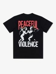 MANTO t-shirt ANGELS czarny. Czarne t-shirty damskie Manto, xl, bez wzorów, z bawełny, bez kołnierzyka. Za 119.00 zł.