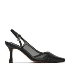 Szpilki Nine West. Czarne szpilki Nine West, bez wzorów, bez obcasa. Za 229.99 zł.