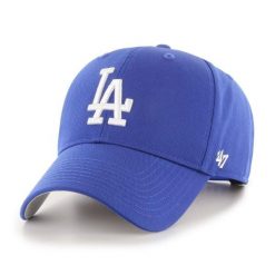 Czapka z daszkiem do baseballa Brand `47 Los Angeles Dodgers niebieska. Niebieskie czapki męskie 47 Brand, bez wzorów, z bawełny. Za 157.00 zł.