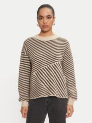 Kaffe Sweter Verana 10509061 Beżowy Regular Fit. Brązowe swetry klasyczne damskie Kaffe, xl, z syntetyku, bez kołnierzyka. Za 209.99 zł.