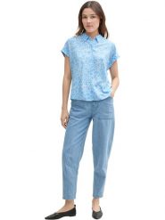 TOM TAILOR Denim Bluzka w kolorze błękitnym rozmiar: M. Niebieskie bluzki damskie Tom Tailor Denim, m, bez wzorów, z denimu, klasyczne, bez kołnierzyka, bez ramiączek. Za 80.52 zł.