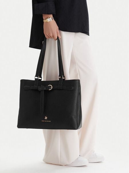 Beverly Hills Polo Club Torebka CEO-BHPC-C-004-09 Czarny. Czarne torebki klasyczne damskie Beverly Hills Polo Club, bez wzorów, z materiału, bez dodatków. Za 269.99 zł.