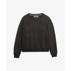 Bluza damska Superdry Athletic Tonal Applique Crew. Szare bluzy bez kaptura damskie Superdry., m, prążkowane. Za 330.80 zł.