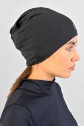 Czapka termoaktywna do biegania Unisex Nessi Sportswear. Czarne czapki męskie NESSI SPORTSWEAR, bez wzorów, z elastanu, sportowe. Za 199.00 zł.