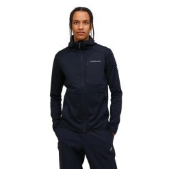 Bluza Peak Performance męska Utility Light Zip Hood czarna - M. Czarne bluzy bez kaptura męskie Peak Performance, m. W wyprzedaży za 659.00 zł.