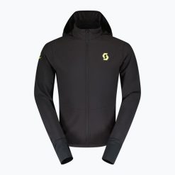Kurtka do biegania męska SCOTT RC Run Warm. Czarne kurtki treningowe męskie Scott, l, bez wzorów, z elastanu, do biegania. Za 559.99 zł.