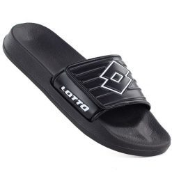 Klapki męskie basenowe lekkie rzep czarne Lotto Flyde. Czarne klapki i japonki męskie Lotto, z gumy. Za 79.00 zł.