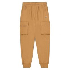 Męskie Spodnie Cargo Z Prążkowanymi Mankietami. Żółte spodnie materiałowe męskie CHAMPION, bez wzorów, prążkowane, sportowe. Za 225.99 zł.