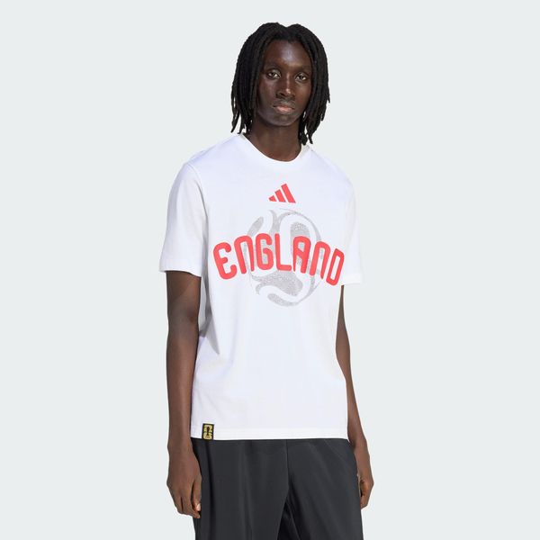 Koszulka Mistrzostwa Świata FIFA 26 Anglia. Białe t-shirty sportowe męskie Adidas, s, z bawełny, bez ramiączek, do piłki nożnej. Za 129.00 zł.