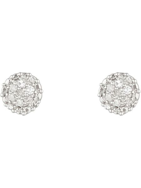 CARATELLI Złote kolczyki-wkrętki "Round Stud" z diamentami rozmiar: onesize. Szare kolczyki damskie CARATELLI, z diamentem, złote. Za 500.38 zł.