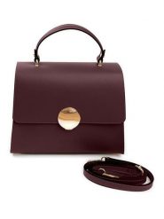 Lia Biassoni Skórzana torebka "Ensa" w kolorze bordowym - 26 x 22 x 12 cm rozmiar: onesize. Czerwone torebki klasyczne damskie Lia Biassoni, bez wzorów, z materiału, bez dodatków. Za 304.99 zł.