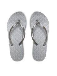 Roxy Japonki ARJL100663 Srebrny. Szare klapki damskie Roxy, bez wzorów, z tworzywa sztucznego, bez obcasa. Za 49.99 zł.