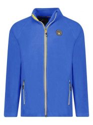 Geographical Norway Kurtka polarowa "Tugim" w kolorze niebieskim rozmiar: XXL. Niebieskie kurtki męskie Geographical Norway, xxl, z aplikacjami, z materiału, bez kaptura. Za 74.63 zł.