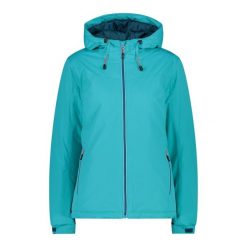 Kurtka damska turystyczna CMP 31Z1576. Niebieskie kurtki damskie CMP, m, bez wzorów, z softshellu, bez kaptura. W wyprzedaży za 214.99 zł.