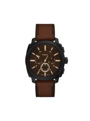 Fossil Zegarek Machine Chronograph FS6101 Brązowy. Brązowe zegarki męskie Fossil. Za 669.99 zł.