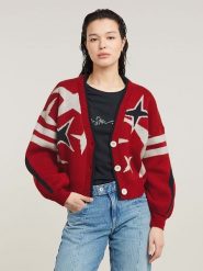 G-Star Kardigan w kolorze czerwonym rozmiar: L. Czerwone kardigany damskie G-Star, l, bez wzorów, z wełny. Za 278.45 zł.